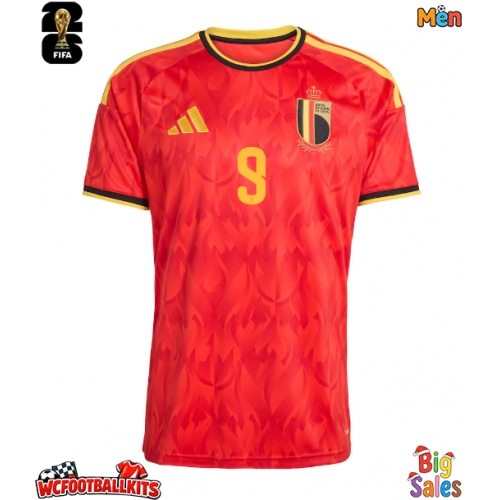 Belgium Romelu Lukaku #9 Replica Home Stadium Shirt World Cup 2026 Short Sleeve